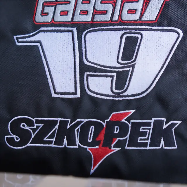 Haft Gabsia7 Szkopek 19 na odzieży motocyklowej